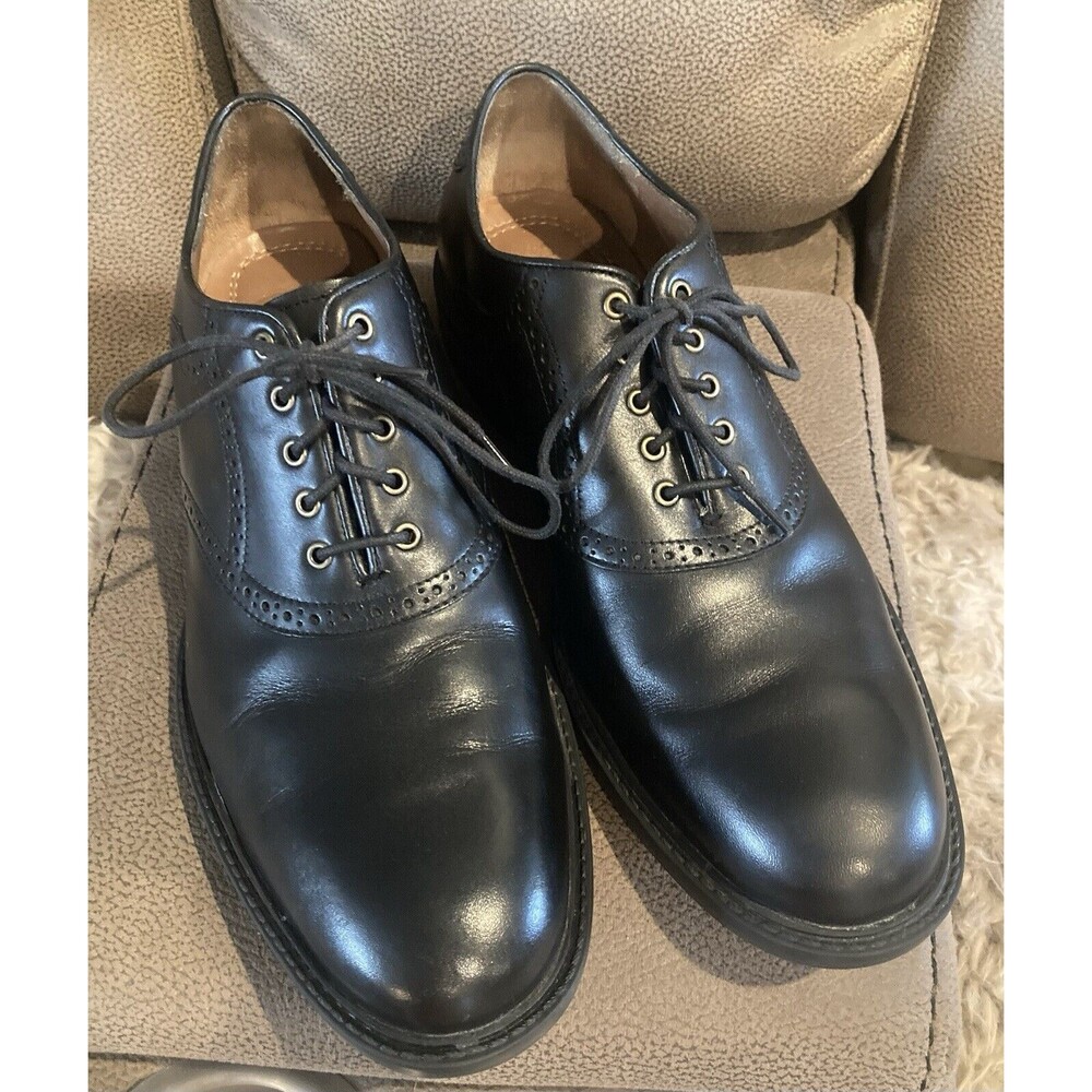 Johnston & Murphy Men's Size 11M Plain Toe Black Dress Shoes Oxfords